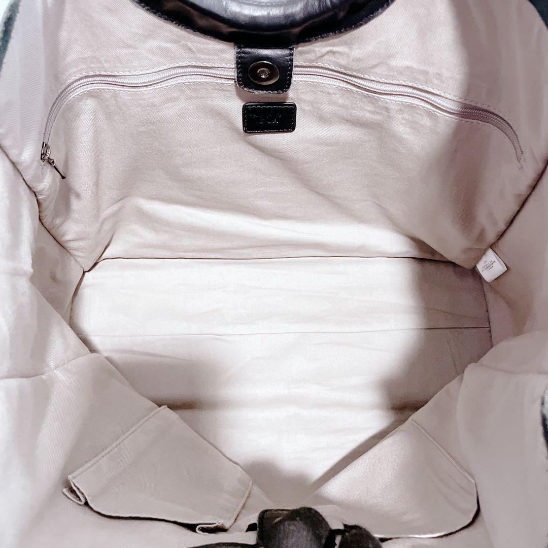 美品✨ ear PAPILLONNER トートバッグ サークルハンドル レザー
