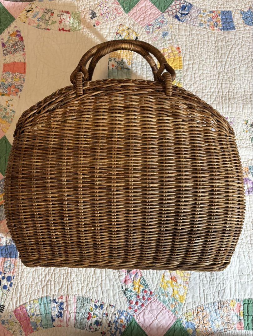 美品 あけび籠バッグ