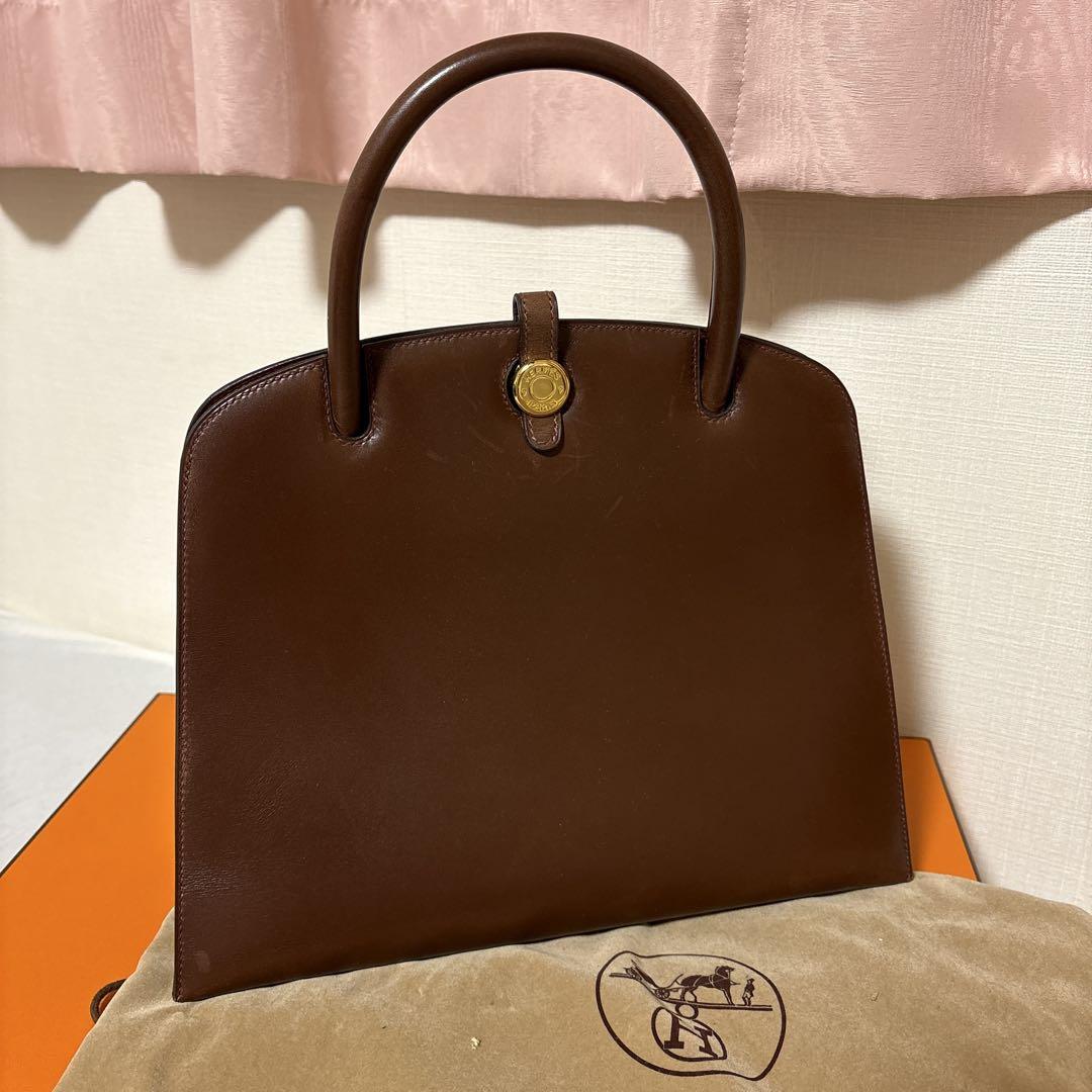 お値下げ中‼️HERMES ボリード　ブラウン ハンドバッグ