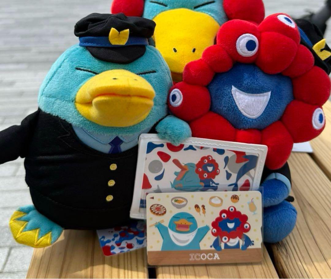 大阪万博 ICOCA カードケース付き駅員さんぬいぐるみセット