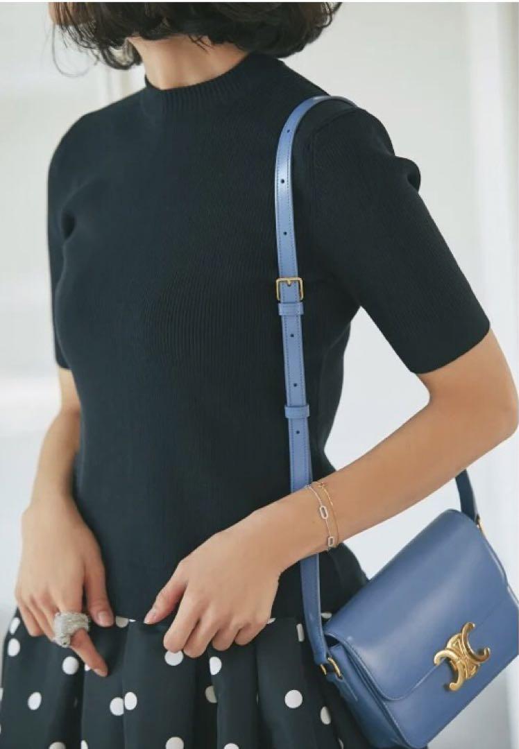 新品定価以下＊SEVENTEN ベーシックショートスリーブニット＊黒＊セブンテン