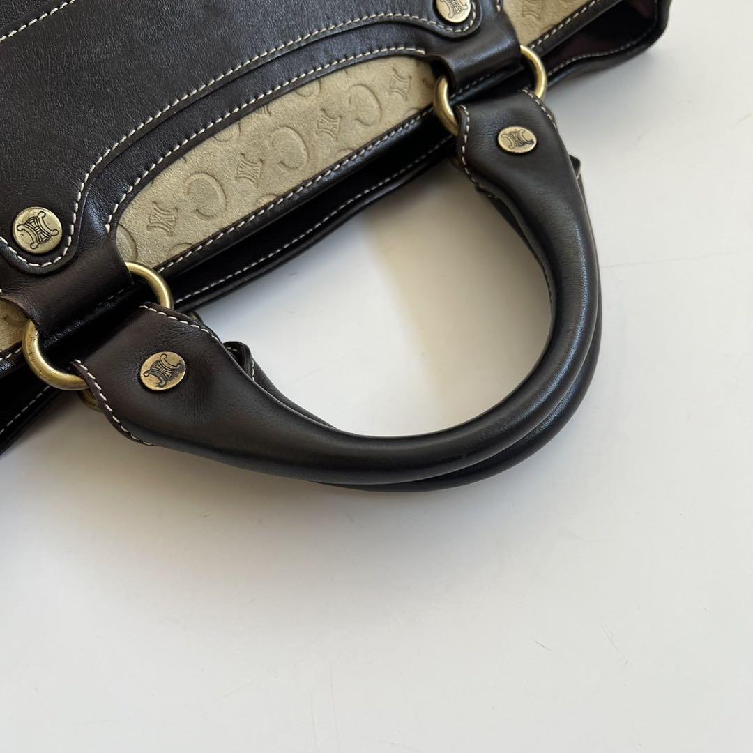 CELINE C MACADAM LEATHER BOOGIE HAND BAG