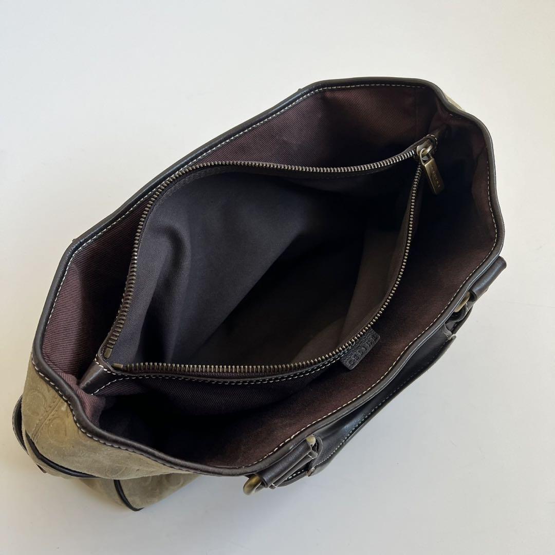 CELINE C MACADAM LEATHER BOOGIE HAND BAG