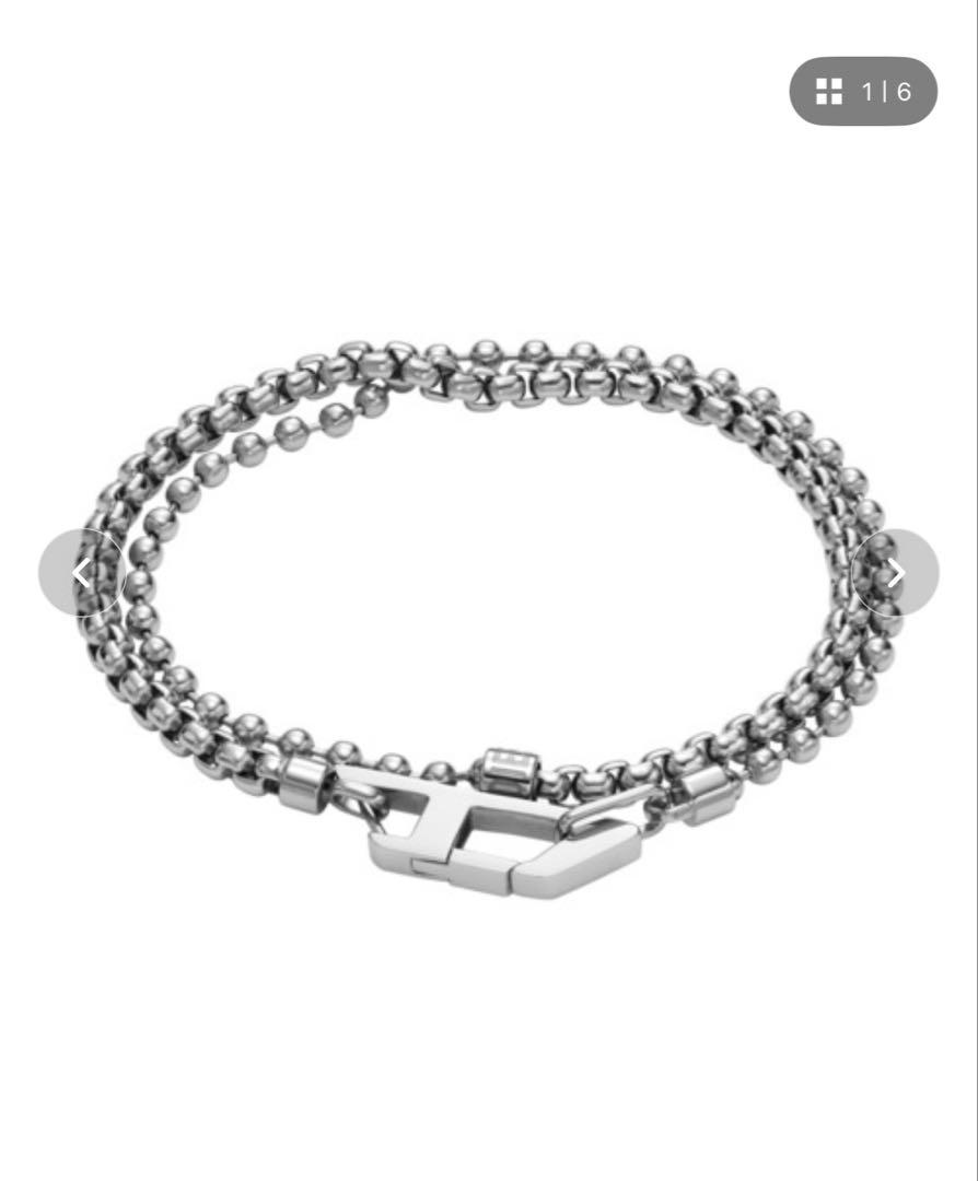 DIESEL DX1473 シルバーブレスレット　ディーゼル ネックレス