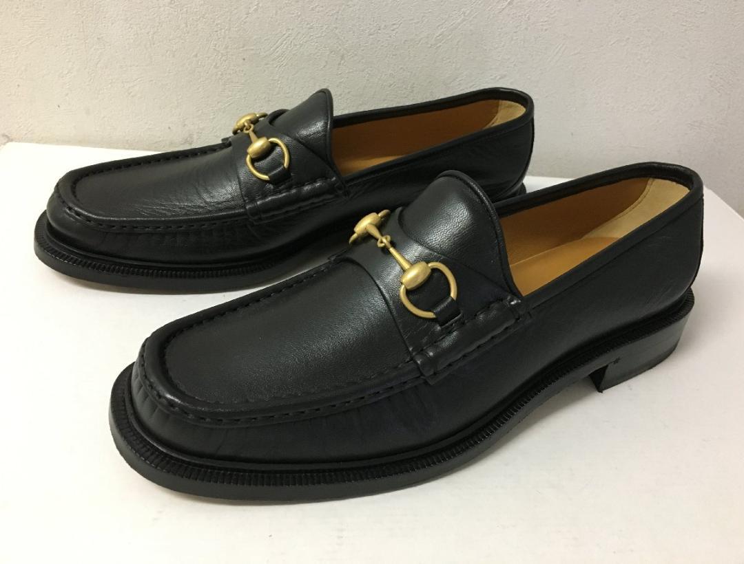 グッチ 近年モデル 新品 723562 ホース ビット レザー シューズ 画像2