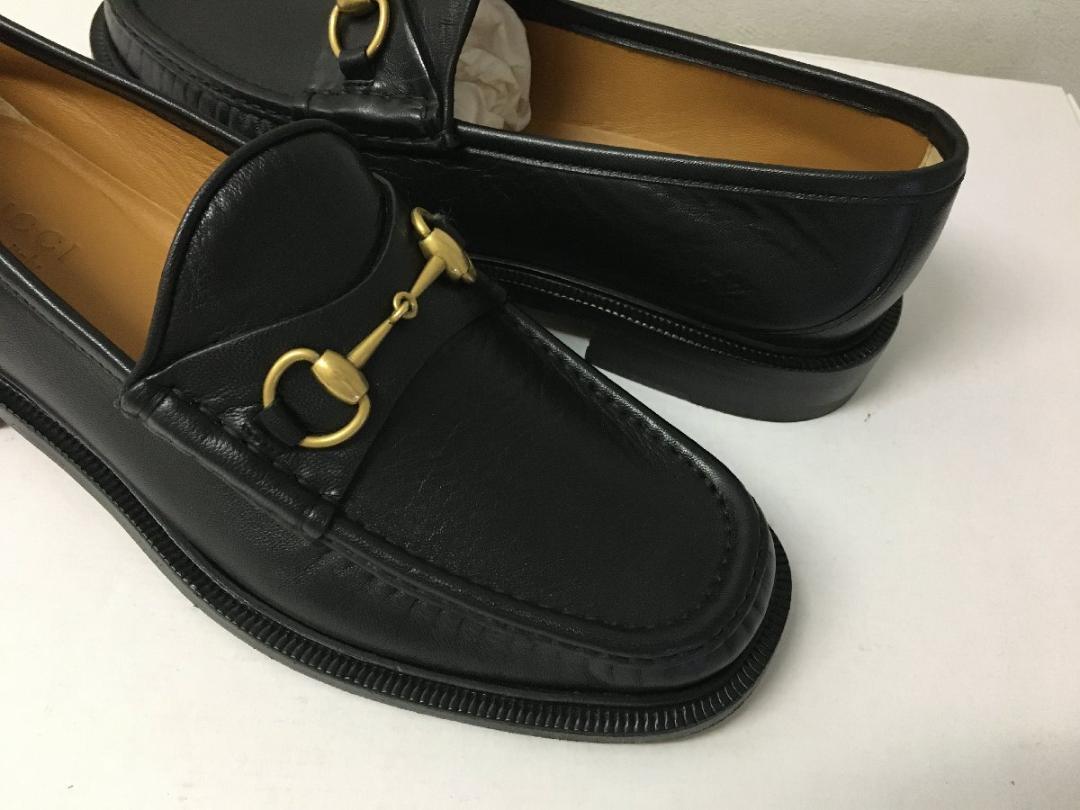グッチ 近年モデル 新品 723562 ホース ビット レザー シューズ 画像4