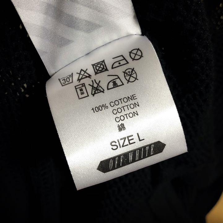 送料無料 OFF-WHITE Tank Top Raw Cut Edge L