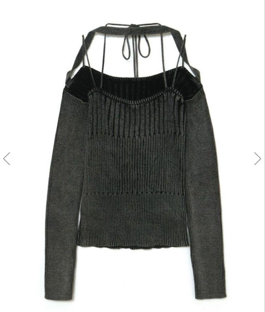 melt the lady open rib knit tops メルトザレディ