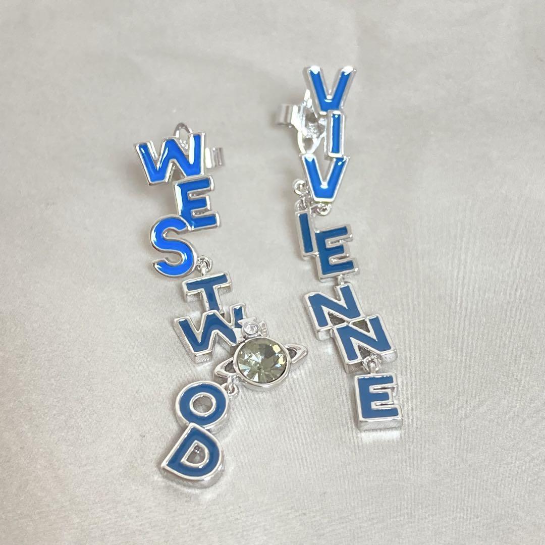 Vivienne Westwood レターピアス　ブルー