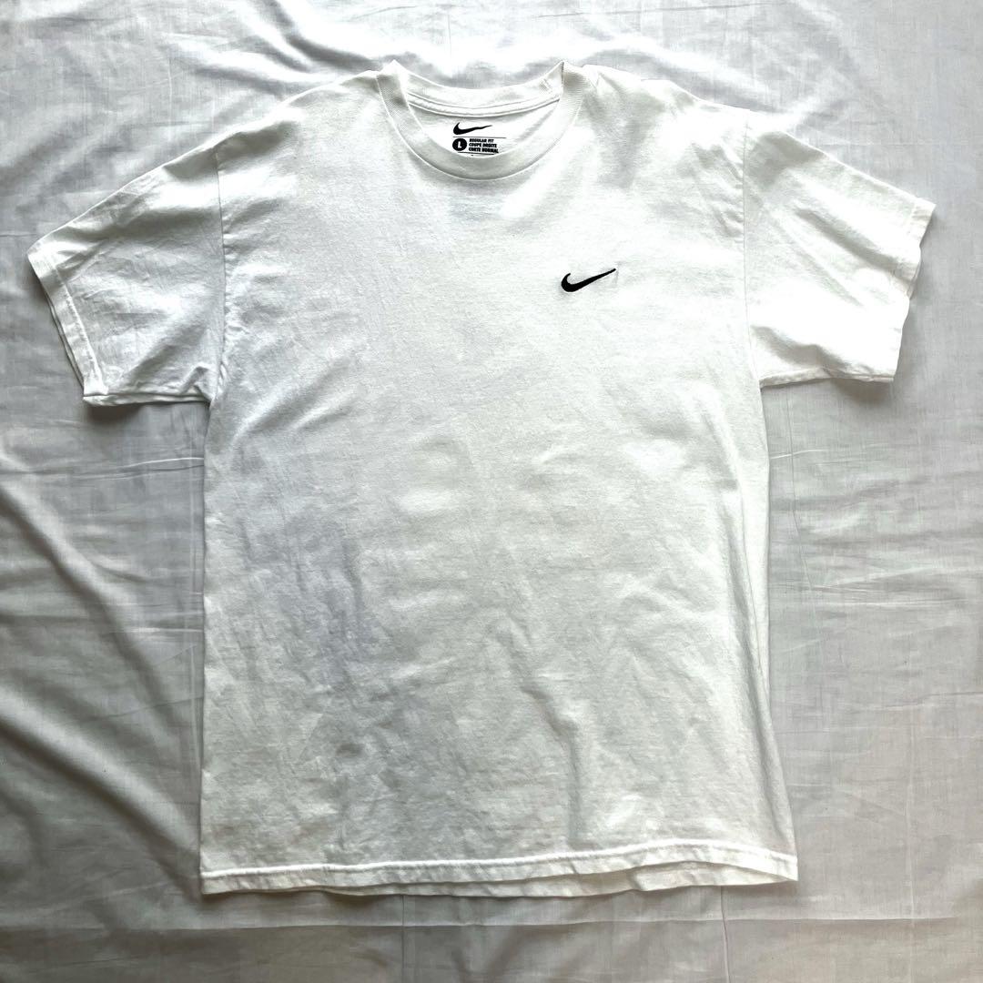 NIKE 刺繍ロゴ ナイロンエナメルベースボールシャツ Lサイズ白160cm新品 2f220fb8efd5105a37709bb545a492