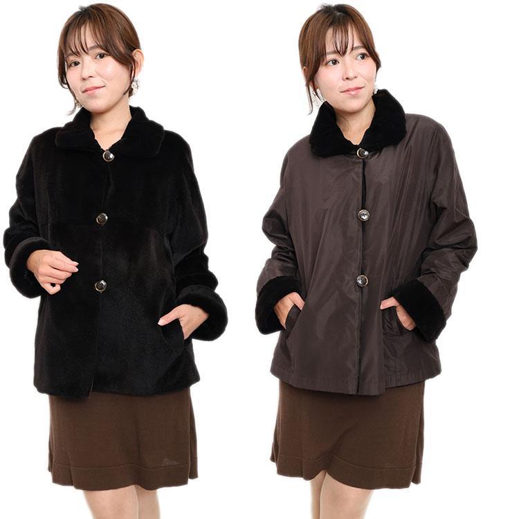【中古】t-350401-9/シェアードミンク/シルクリバーシブルコート/F号 7,304円