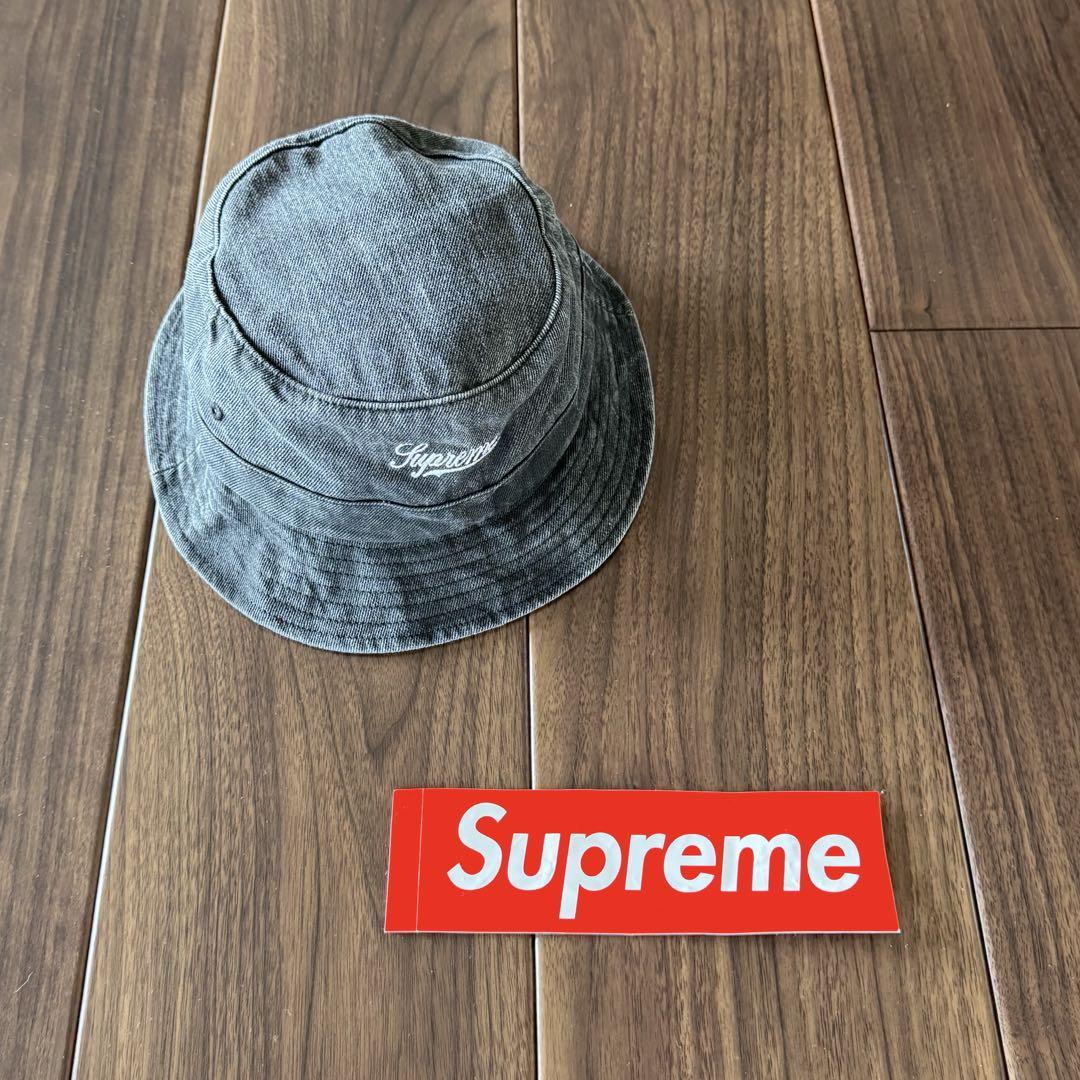 supreme バケットハット　クラッシャーハット Supreme ロゴ デニム クラッシャー バケットハット 関税送料込