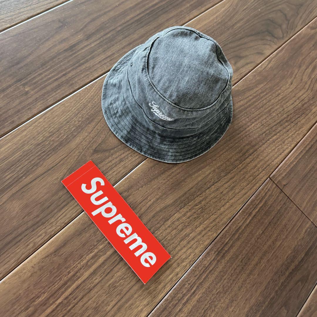 supreme バケットハット　クラッシャーハット Supreme ロゴ デニム クラッシャー バケットハット 関税送料込