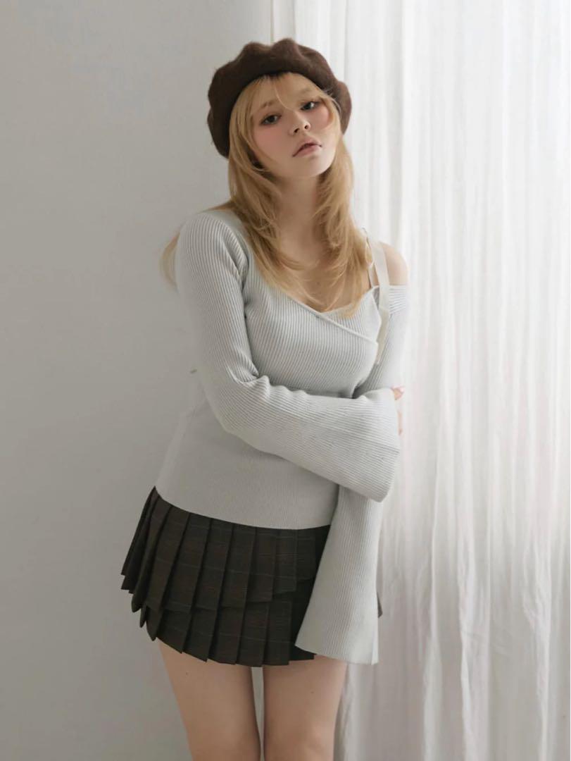 アンドマリー Marge cachecoeur knit light blue