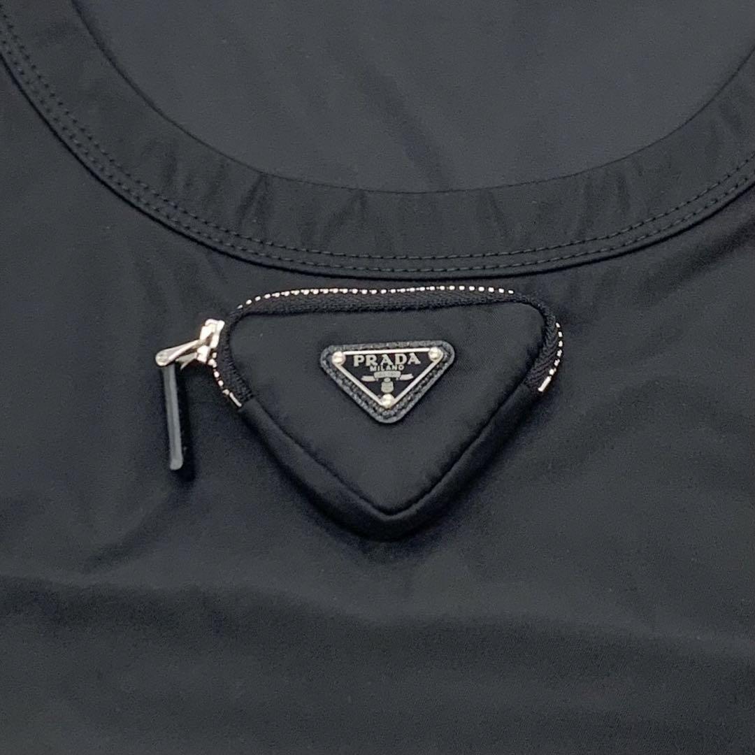 Re-Nylon トライアングルロゴ付き ノースリーブワンピース PRADA*ノースリーブ トライアングルロゴ入ナイロンワンピース