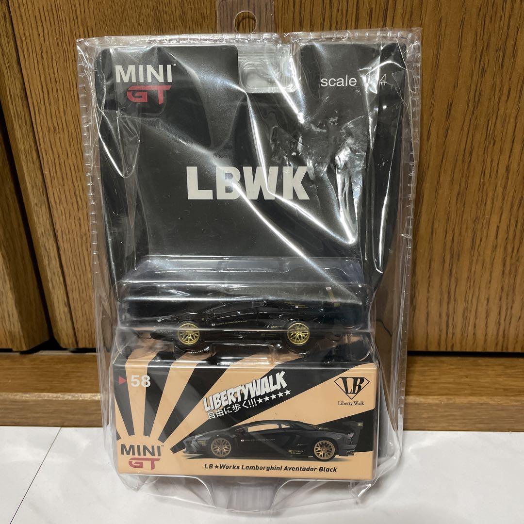 MiNiGT 58 ランボルギーニアヴェンタドール　ブラック 1/64スケール MINI GT「LB-Silhouette WORKS ランボルギーニ