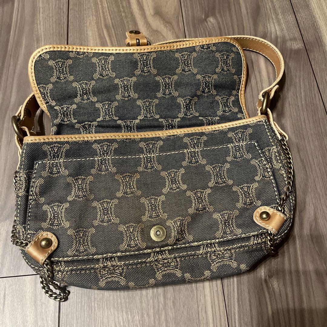 OLD CELINE LOGO PATTERNED TURN LOCK DESIGN SHOULDER BAG