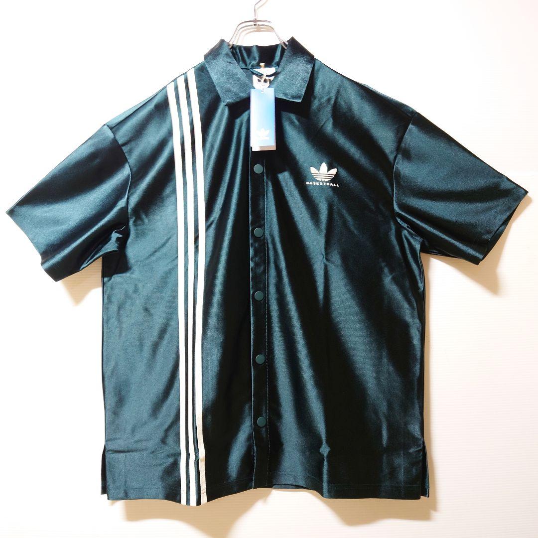 新品★緑★2XL★シューティングトップ★オーバーサイズシャツ★男女★adidas