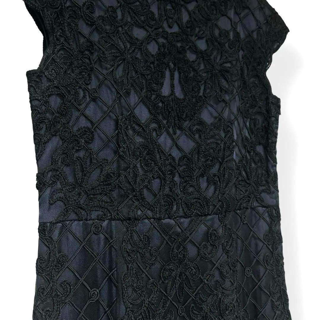 【美品】アナイ ANAYI コード刺繍 レース ドレス タイト ワンピース