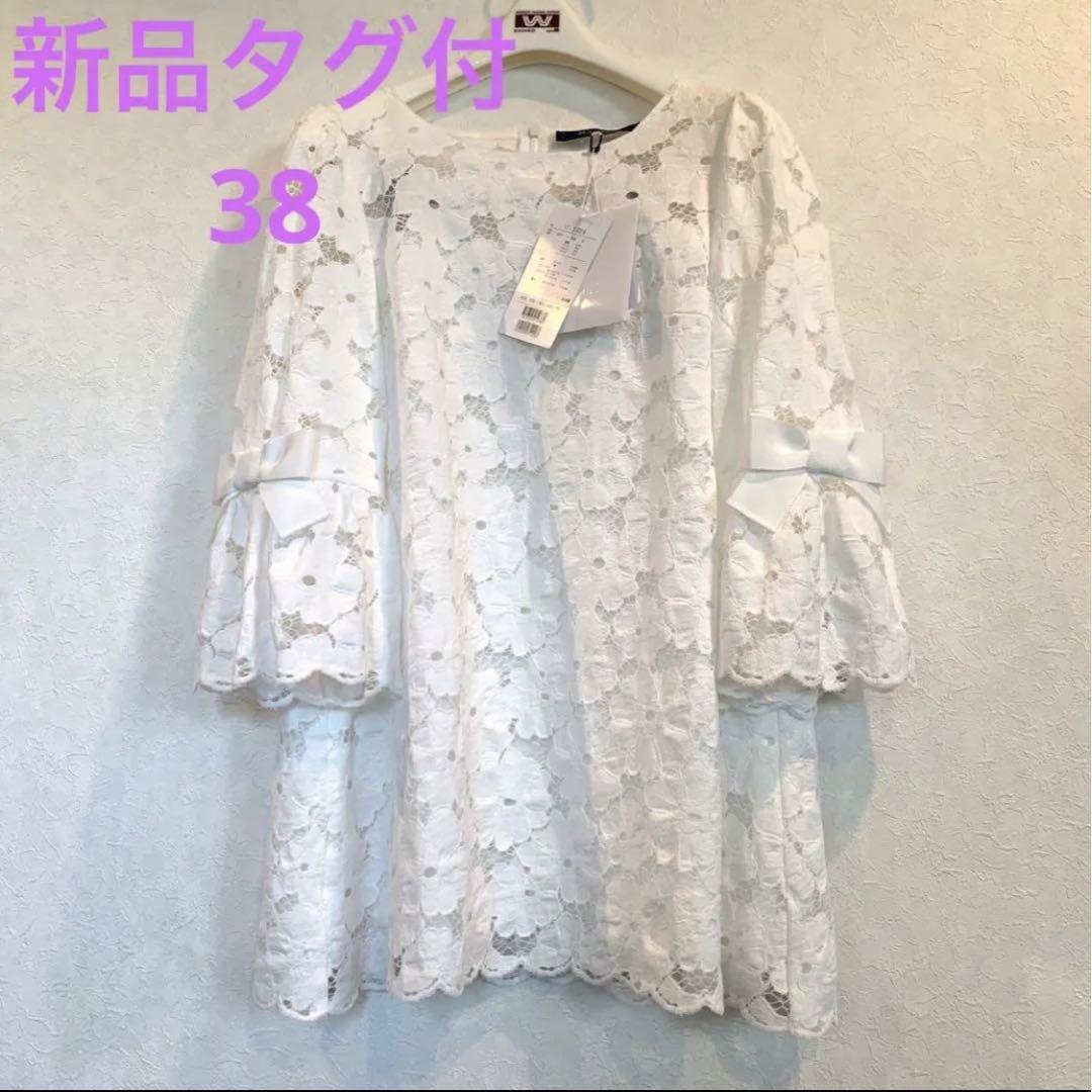 新品タグ付き⭐️今季⭐️エムズグレイシー⭐️総レースチュニック