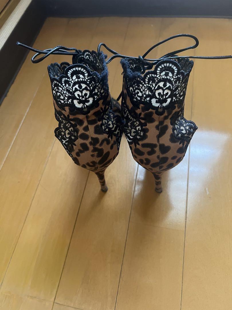 Gianvito Rossi ヒョウ柄レースハイヒールパンプス