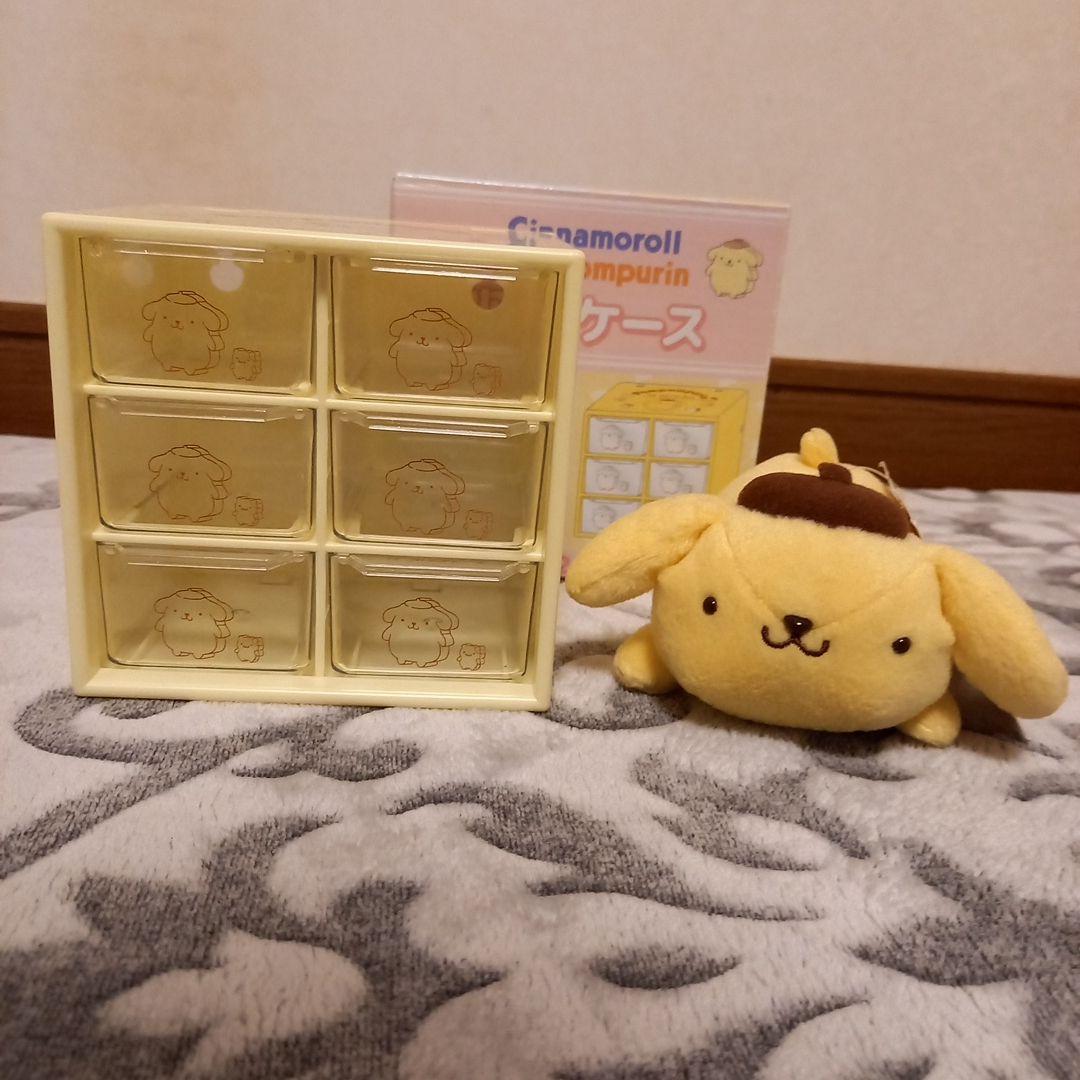 ポムポムプリン　収納ケース　マスコット