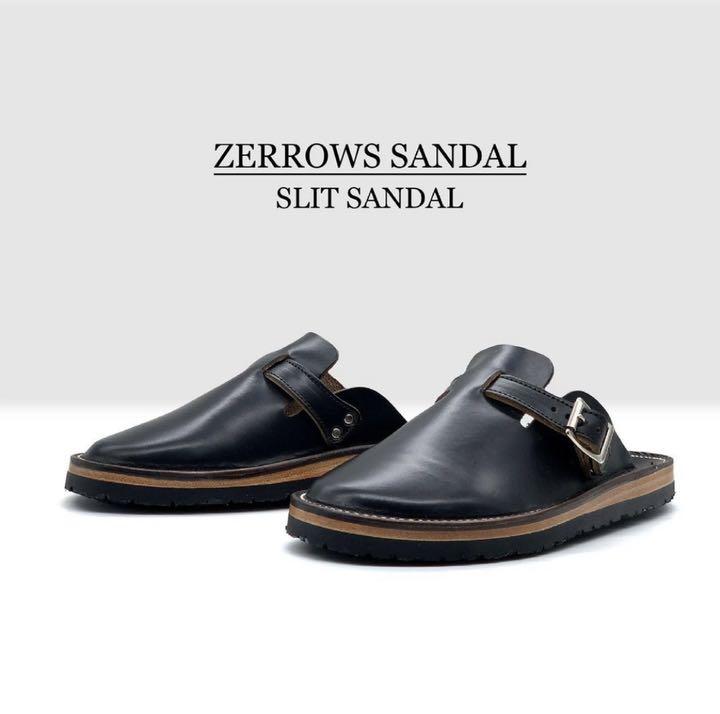 全日本送料無料 zerrows ゼローズ スリットサンダル クロムエクセル ブラック 7 サンダル 全日本送料無料 zerrows ゼローズ スリットサンダル クロムエクセル ブラック 7 サンダル
