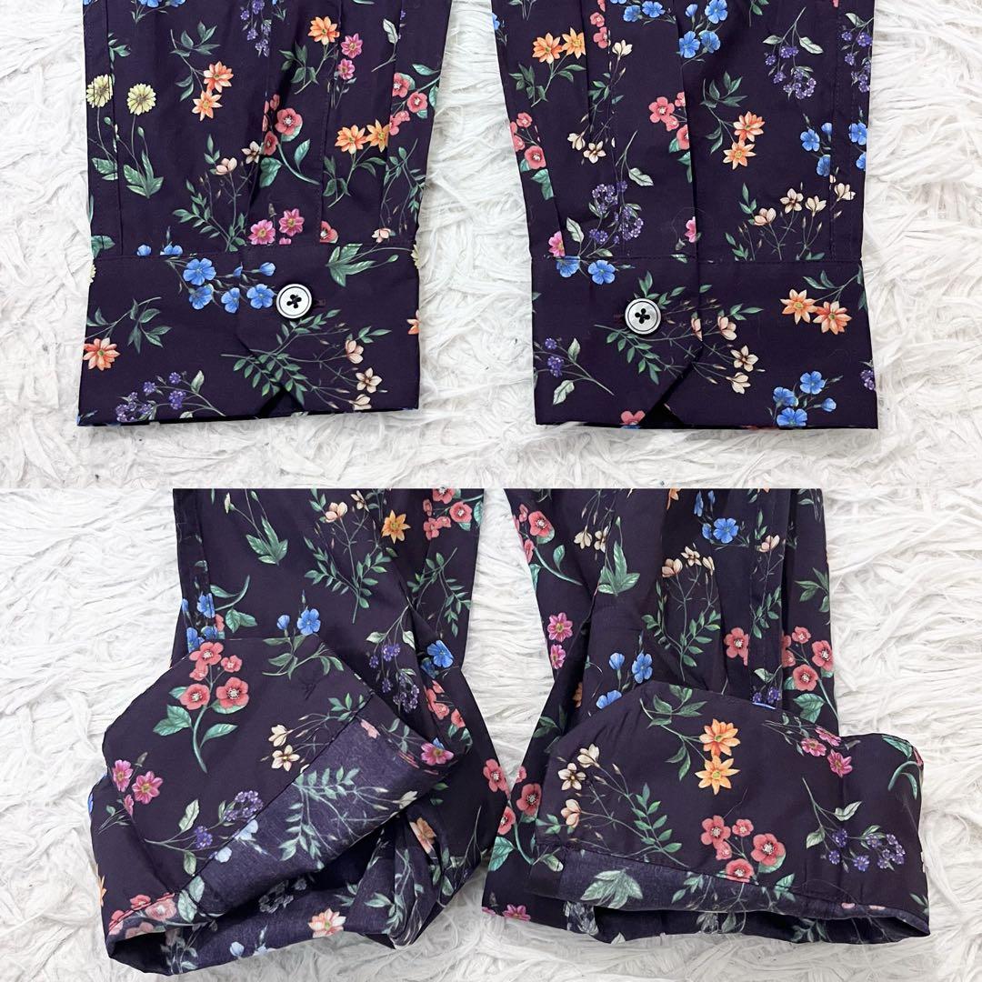 ✨美品✨ポールスミス 長袖シャツ アロハ 花柄 ボタニカル 紫 XL