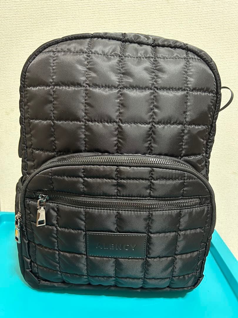 ALENCYアレンシー ブラック キルティングリュックマザーズバッグ