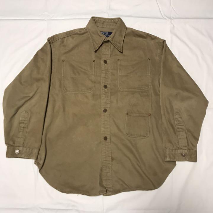 日本製人気 70s 大文字タグ 希少 ラルフローレン シャツジャケット ミリタリー Dy5PM-m37294690544 豊富な安い