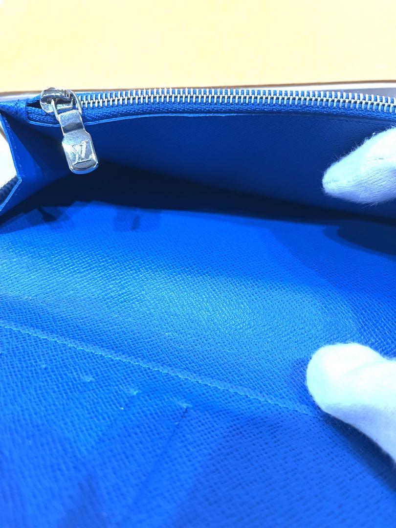 しゃー　★ダミエ 長財布　グラフィット ポルトフォイユ ヴァスコ ブルー