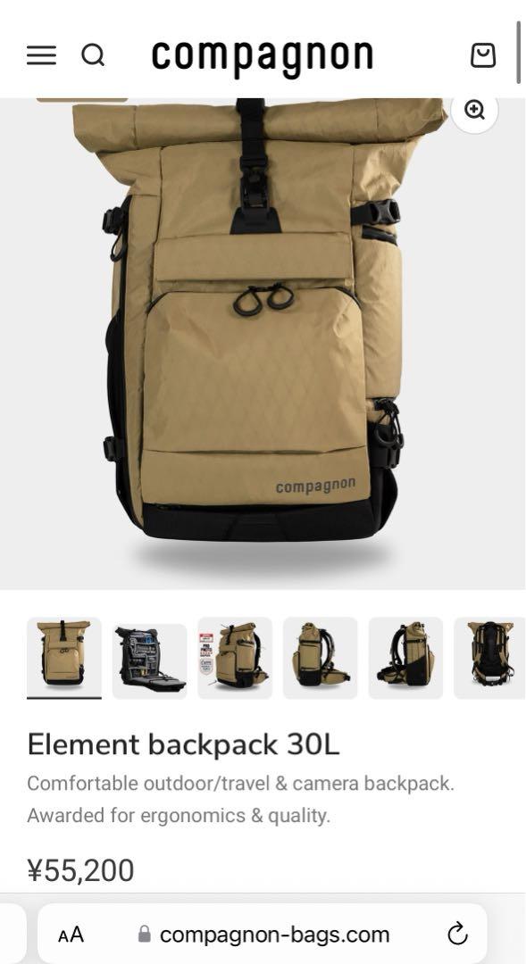 Compagnon ElementBackpack ロールトップ　カメラバッグ