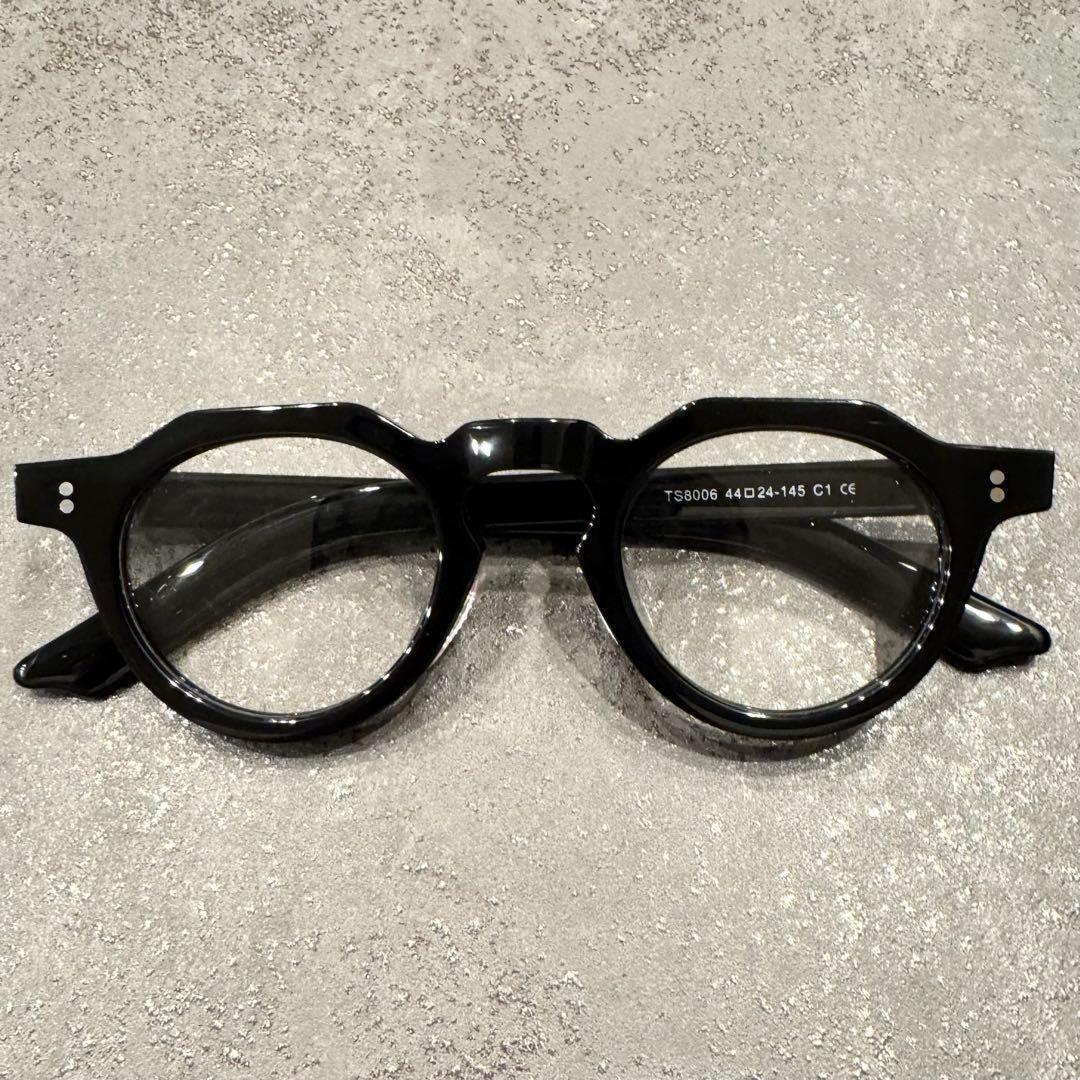 クラウンパント レスカ ギュパール フレンチヴィンテージ BLACK 眼鏡