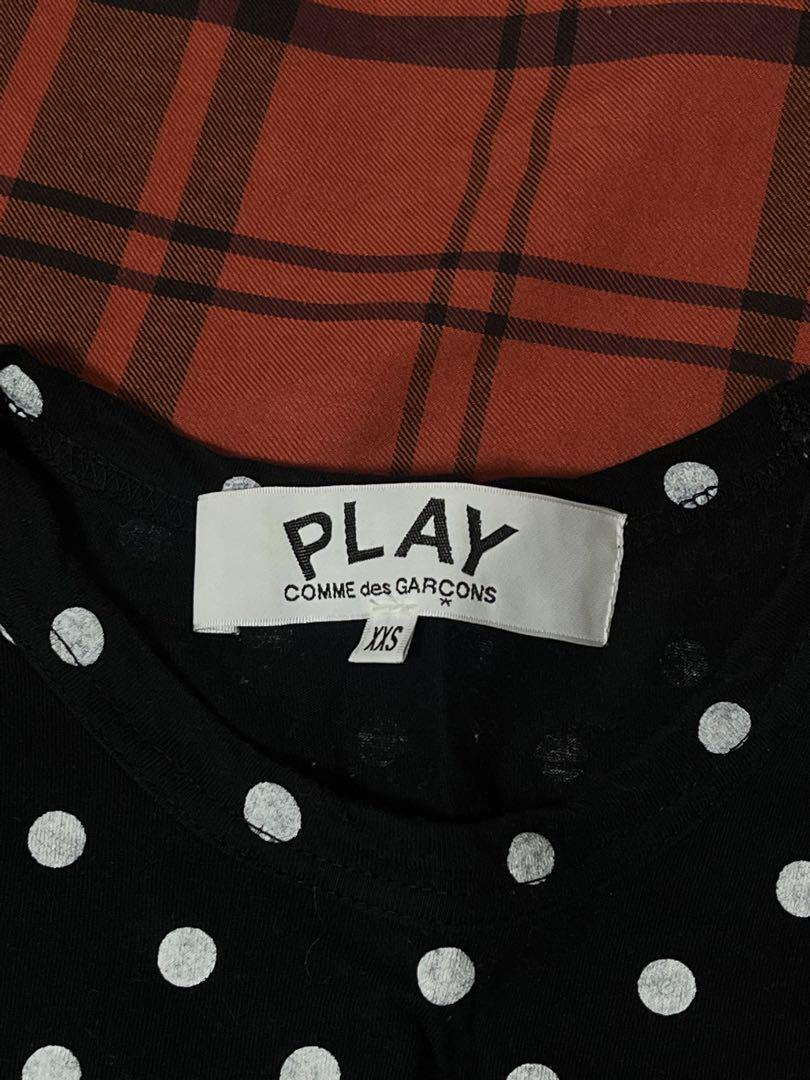 COMME des GARÇONS PLAY ドット柄 長袖Tシャツ