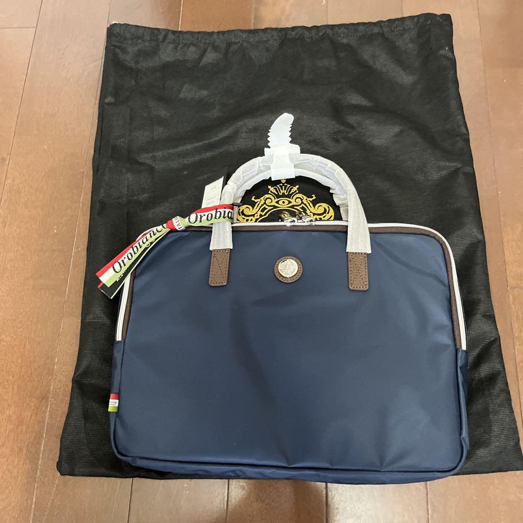 Orobianco ネイビー ブリーフバッグ A4対応