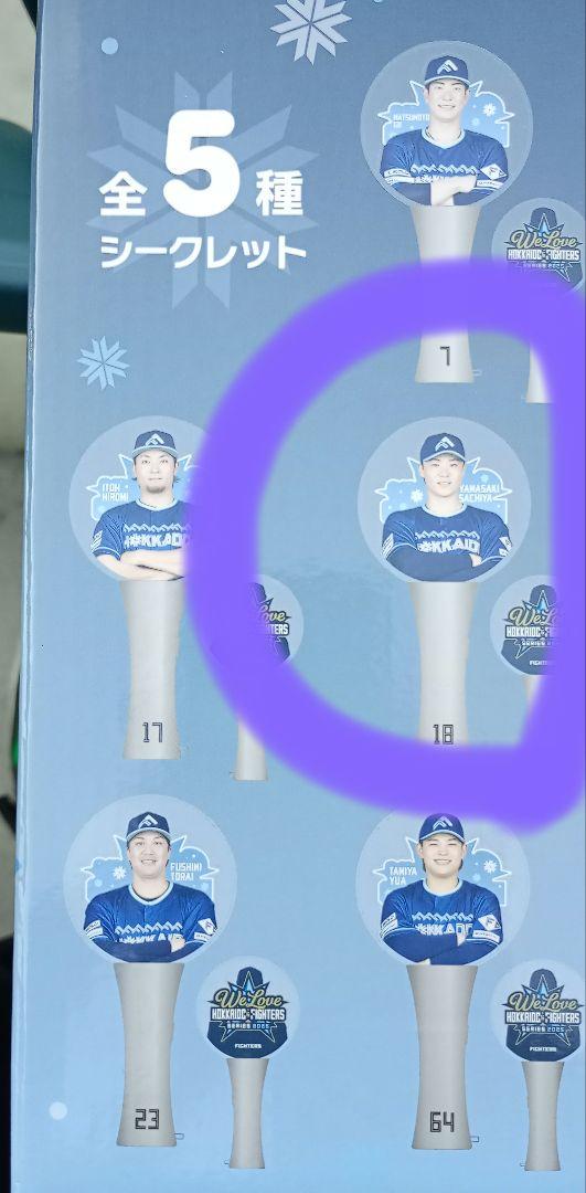 ファイターズ ペンライト 山崎福也 日本ハムファイターズ 山﨑福也 直筆ペンライトキーホルダー