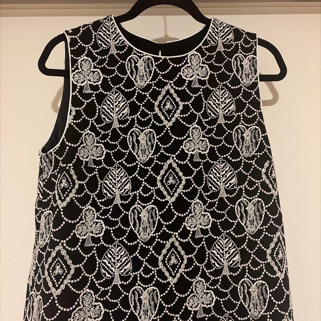 ワンピース ミナペルホネン frost card ドレス 38 ロングM・mina perhonen