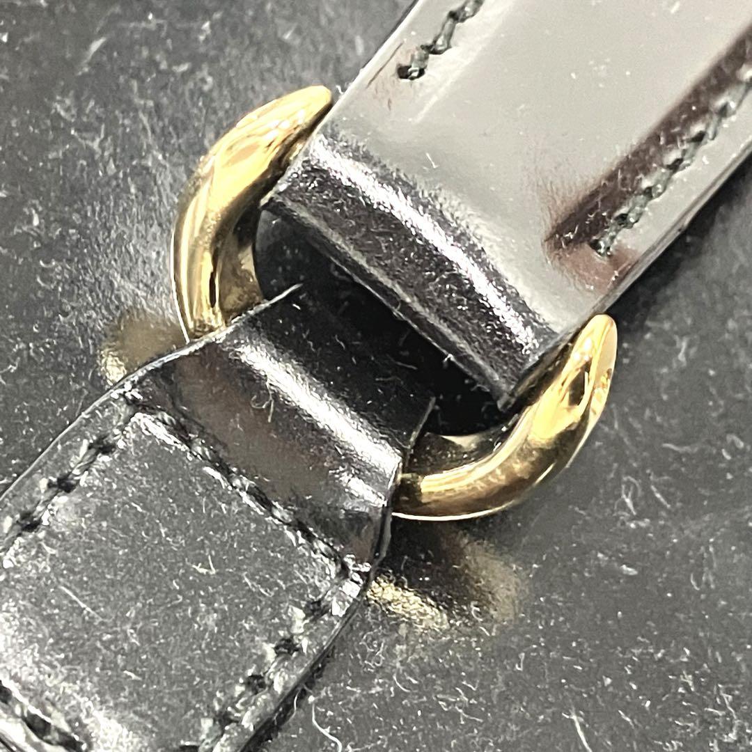 大人気☆GUCCI☆グッチ☆ポーチ☆バニティバッグ☆バンブー☆エナメル☆ブラック