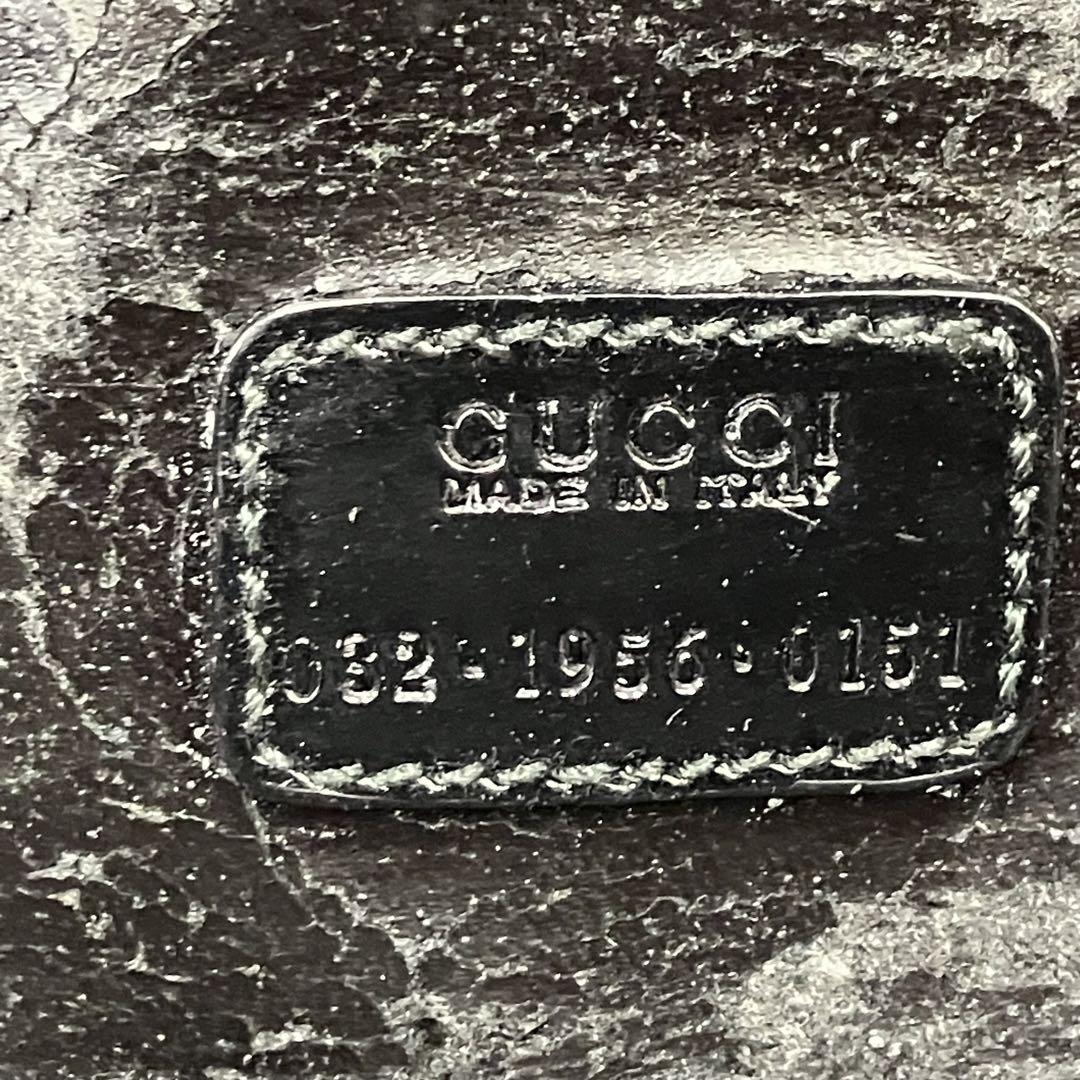 大人気☆GUCCI☆グッチ☆ポーチ☆バニティバッグ☆バンブー☆エナメル☆ブラック