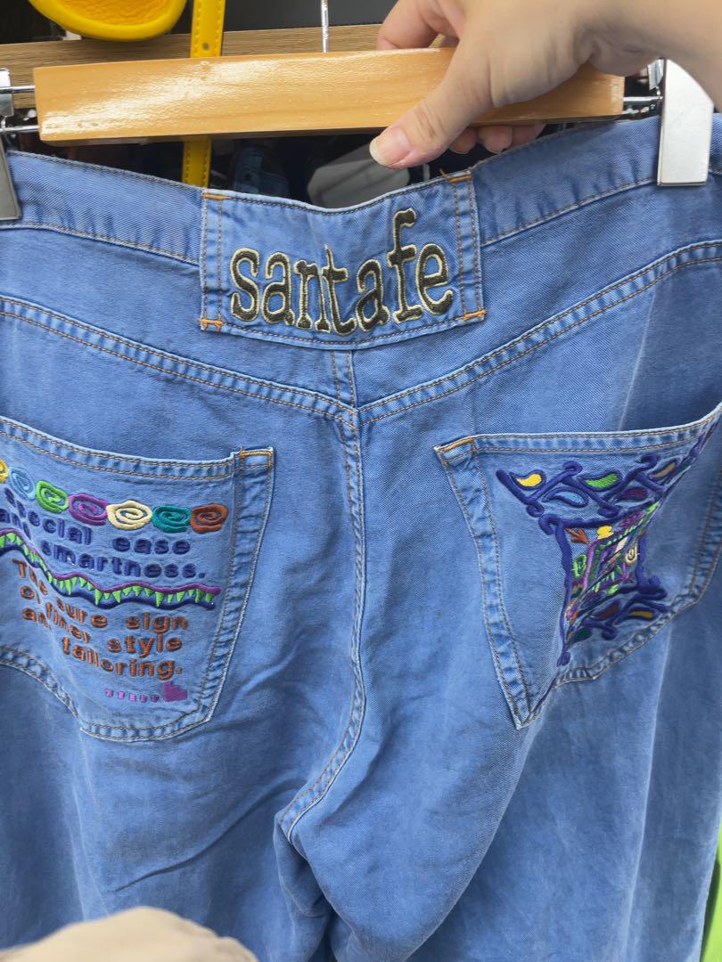 santafe☆刺繍ソフトデニムパンツ☆used良品 - メルカリ