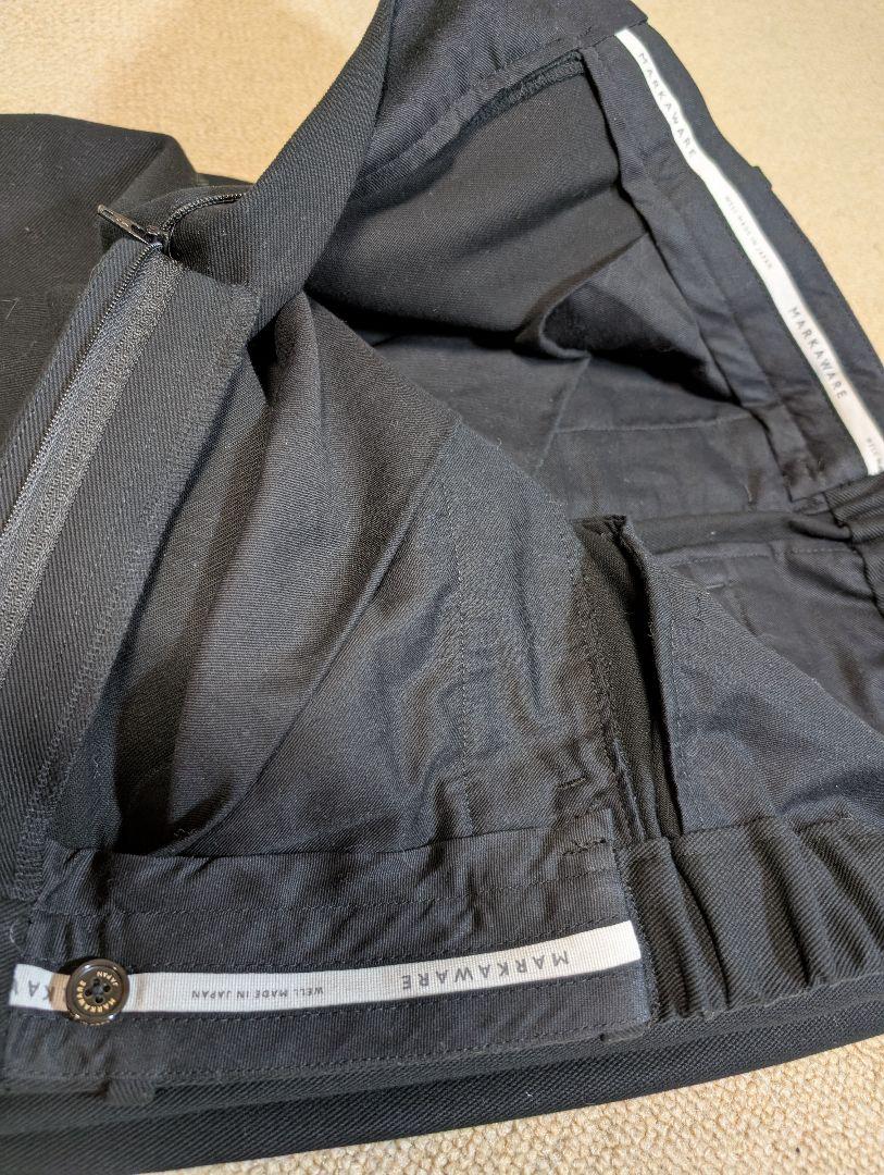 MARKAWARE DOUBLE PLEATED TROUSERS ブラック 2