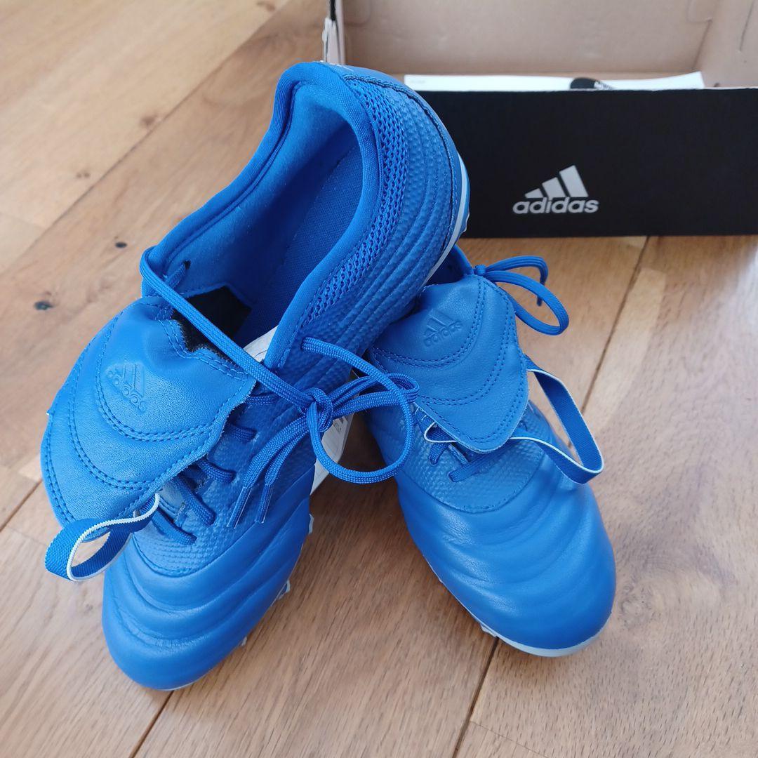 新品　adidas 青 スパイクシューズ　25cm