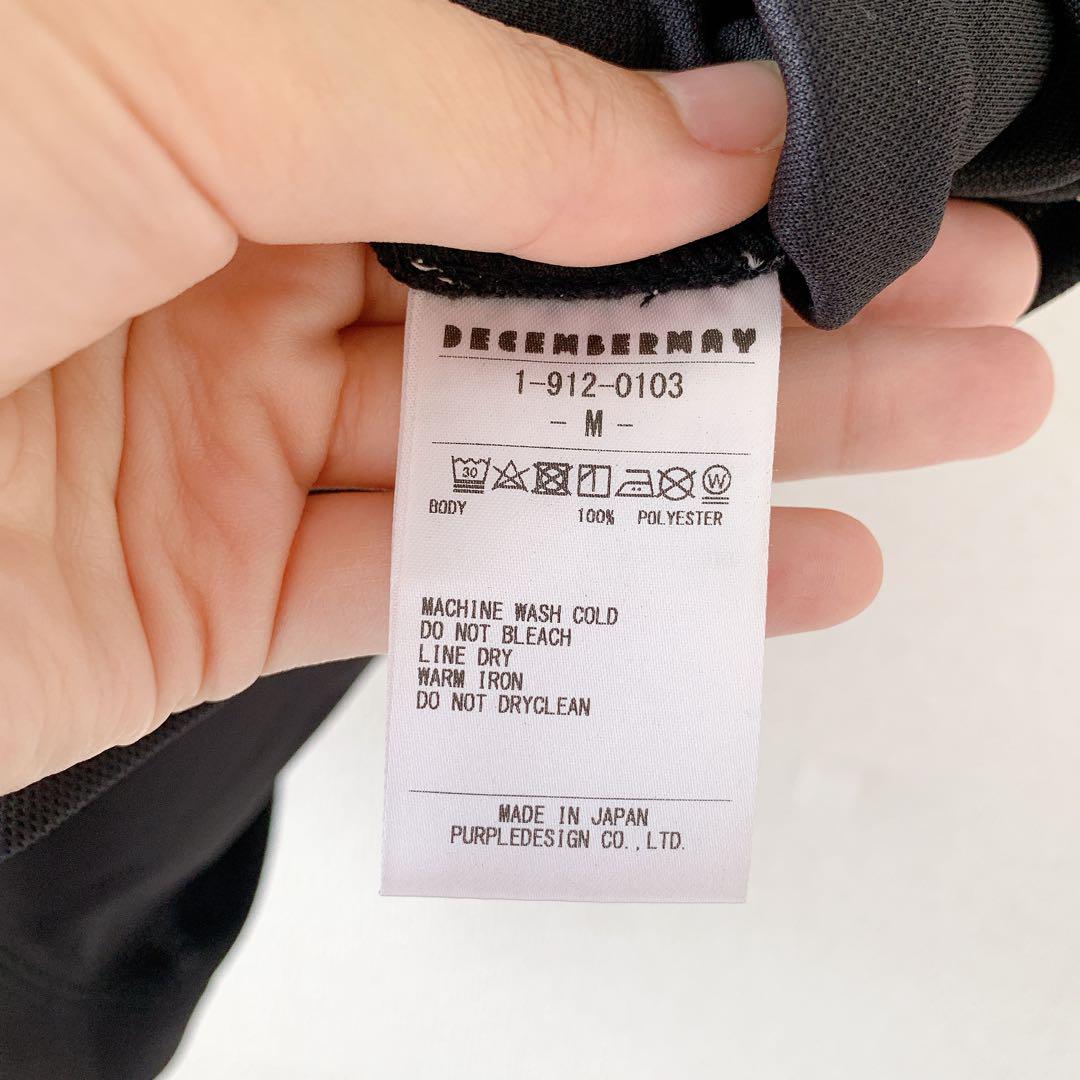 未使用品】ディセンバーメイ ポロシャツ 半袖 Mサイズ 黒 メンズ