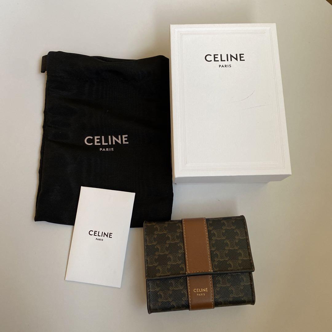 熱い販売 CELINE財布スモールトリフォールドウォレット折り財布