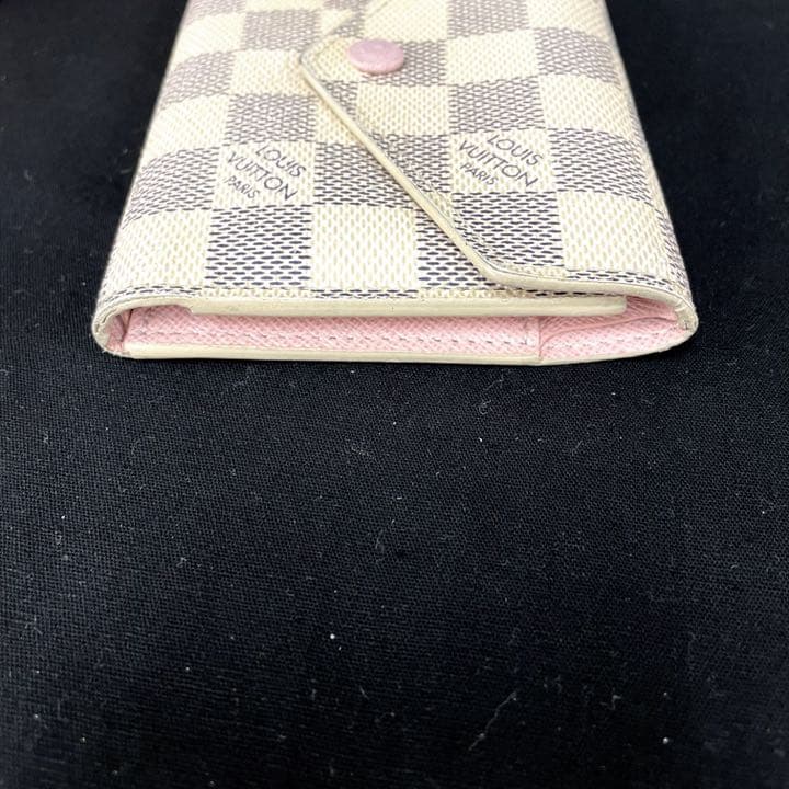 ❤️良品 ルイヴィトン ダミエ アズール ヴィクトリーヌ 折り財布 正規