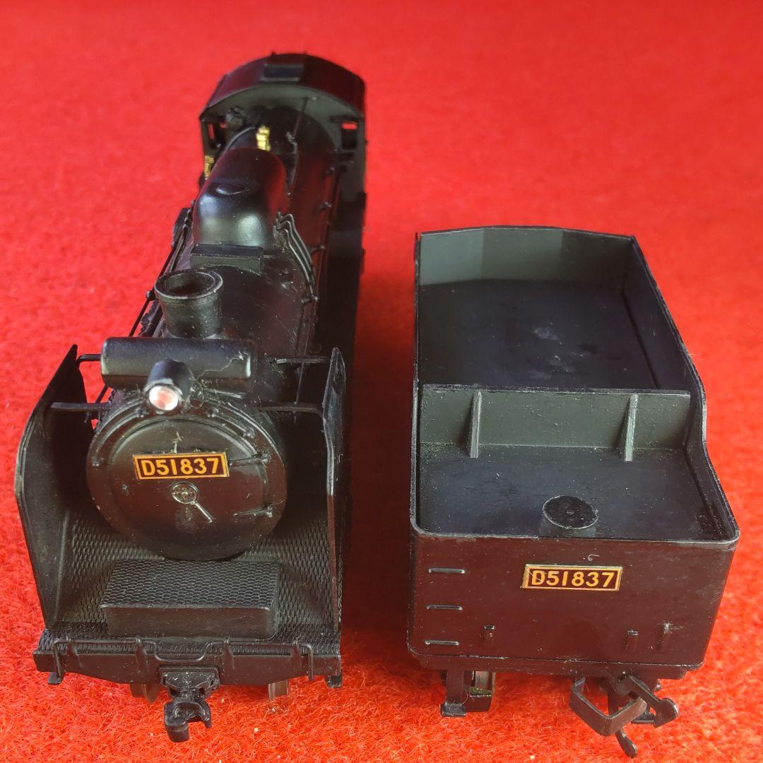 D51837蒸気機関車、動作確認済み、HOゲージ