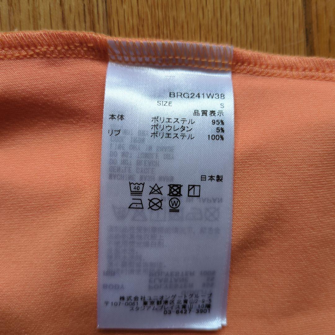 ★未使用に近い★BRIEFING ノースリーブポロシャツ オレンジ　S