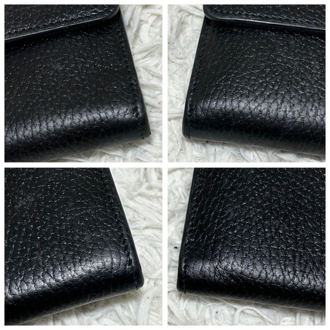美品✨グッチ 長財布 GG インターロッキング レザー 黒