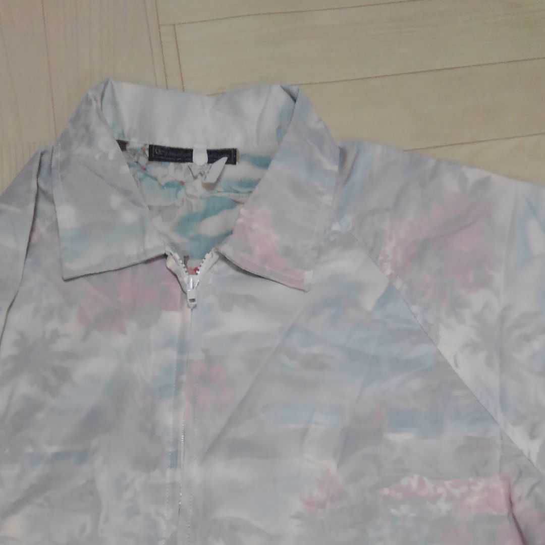 ハワイ製ビンテージ ナイロンジャケット 裏地 アロハ コーチジャケットUSA製