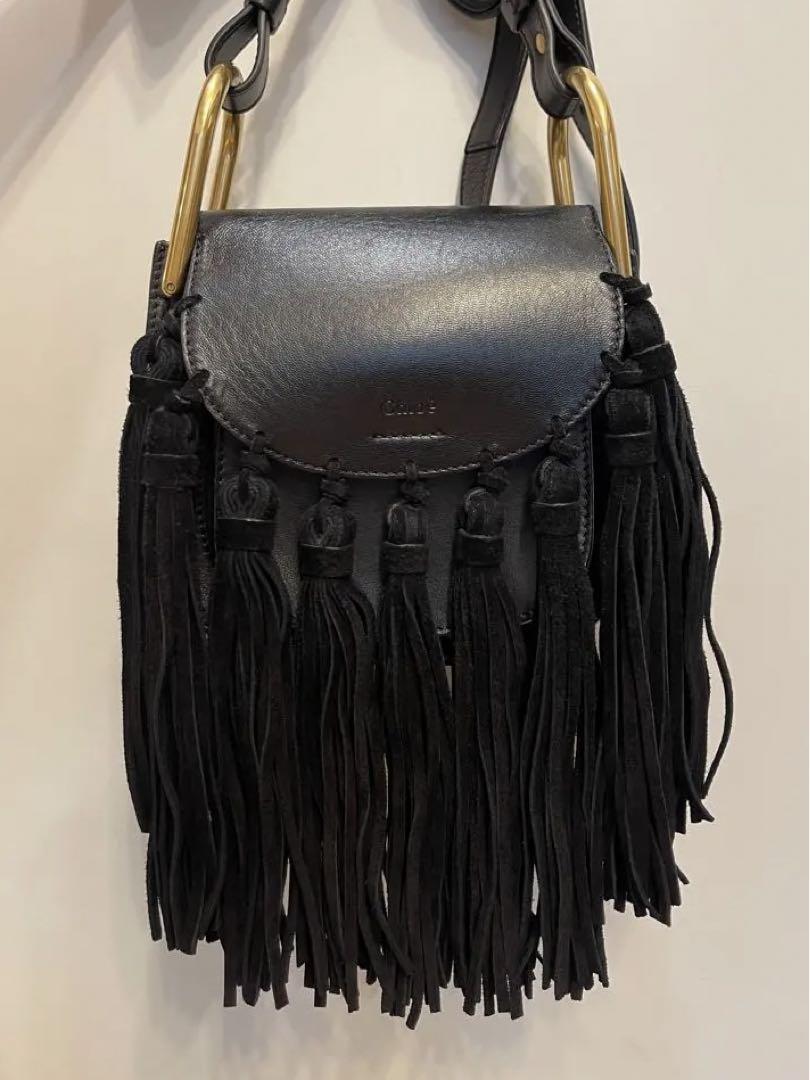 Chloe クロエ フリンジ オールレザー ショルダーバッグ 斜め掛け 画像2